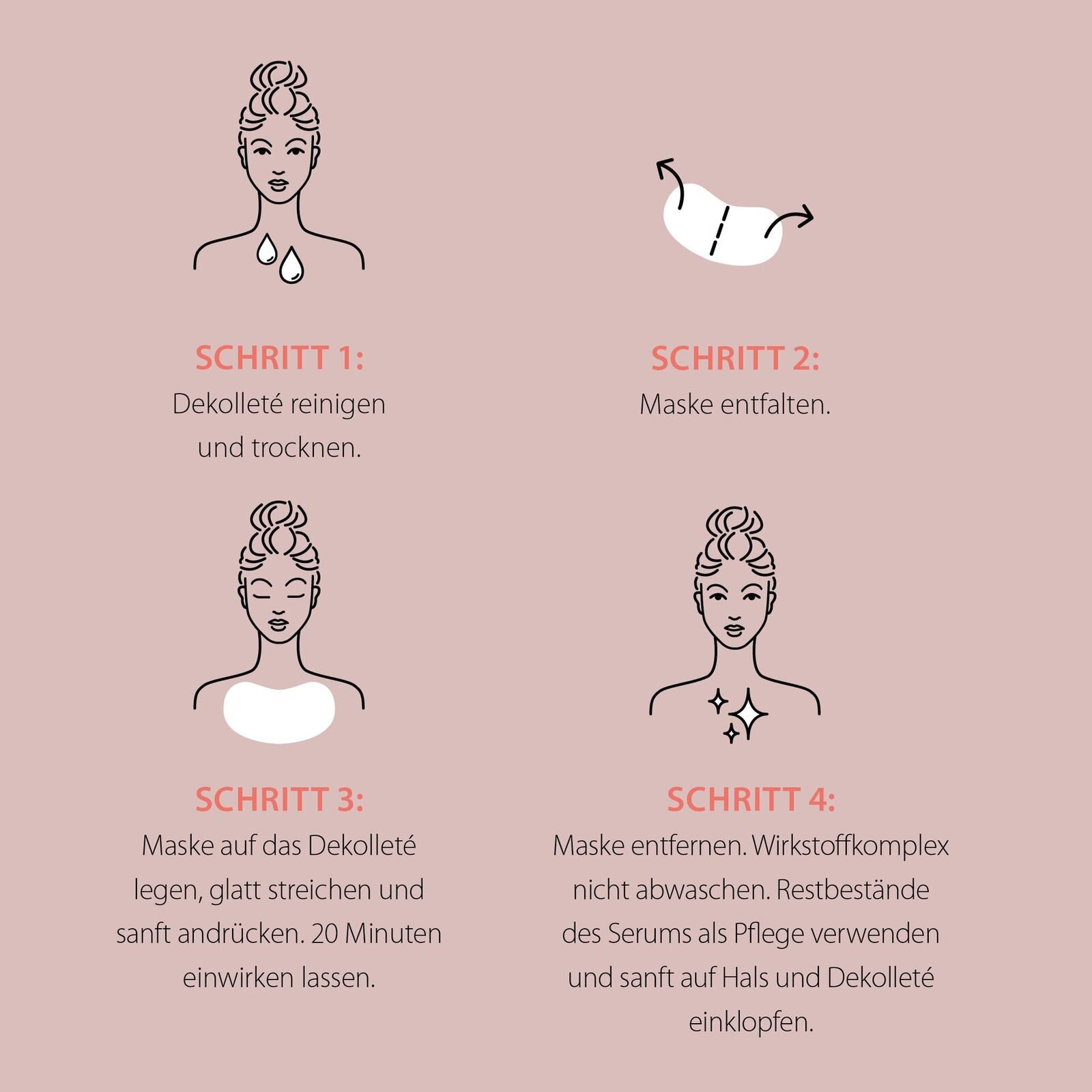 FRAUSCHMITZ Beauty Dekolleté Tuchmaske Anwendung
