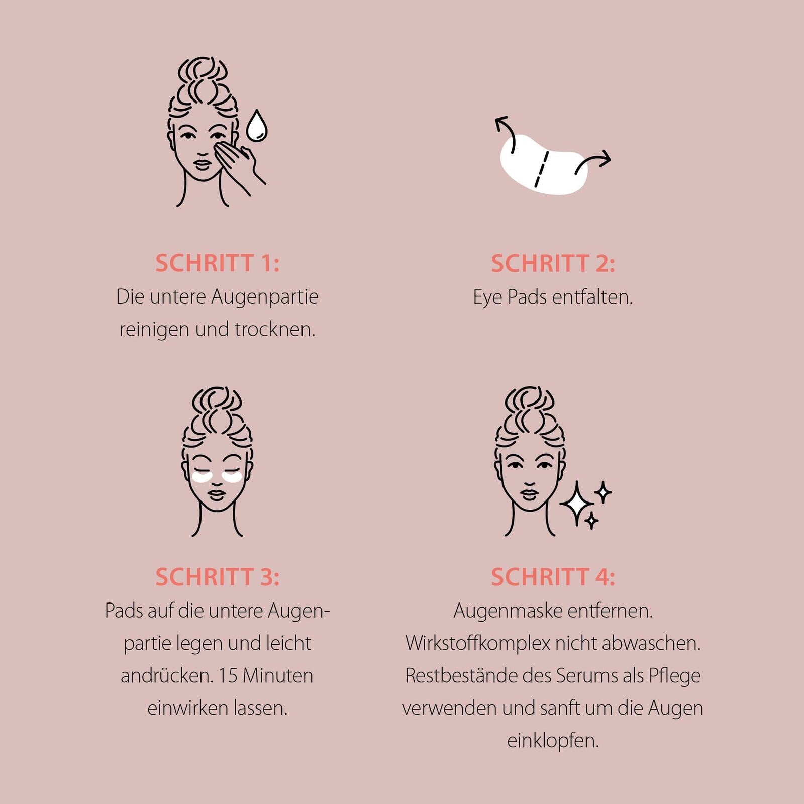 FRAUSCHMITZ Beauty Eye Pads 5er-Set – Anwendung