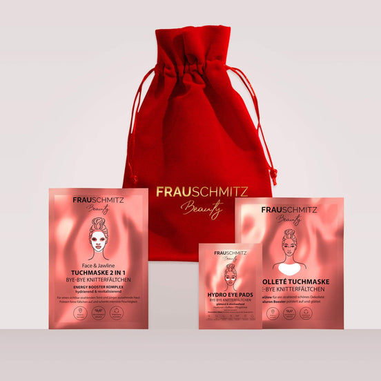 FRAUSCHMITZ Beauty Too Adorable Geschenkset – Samtbeutel rot