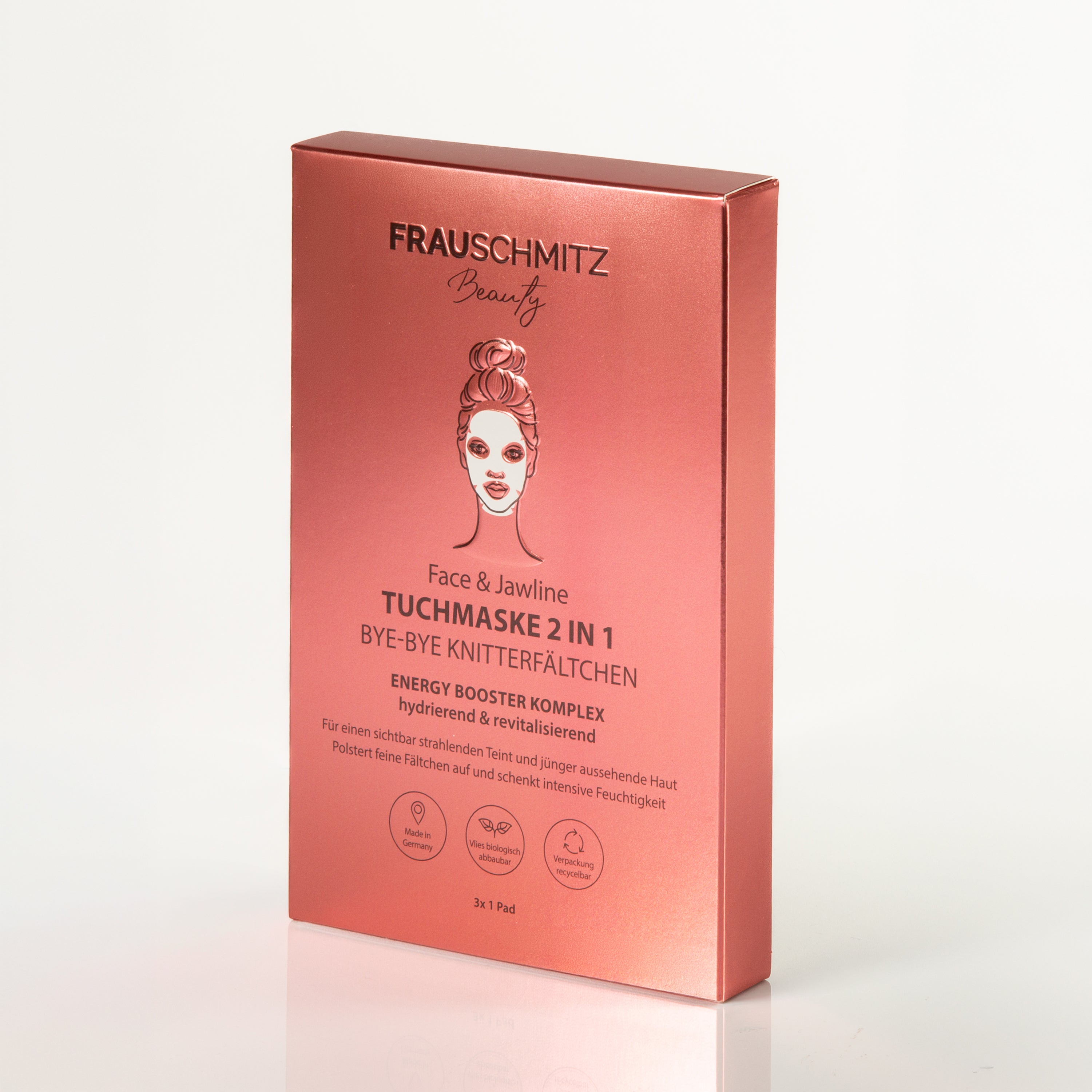 FRAUSCHMITZ Beauty Face & Jawline Tuchmaske – Produktansicht
